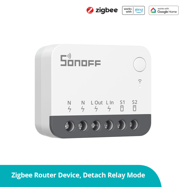 Interruptor inteligente Zigbee SONOFF ZBMINI Extreme (requiere cable neutro) | ZBMINIR2