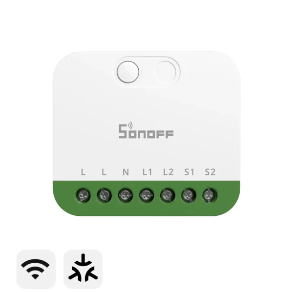 Interruptor inteligente SONOFF MINI DUO de 2 Pulsadores Matter Over WiFi | MINI-2GS